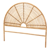 bali & pari Nina Modern Bohemian Honey Rattan Queen Size Standalone Headboard Baxton Studio restaurant furniture, hotel furniture, commercial furniture, wholesale queen headboard, wholesale queen headboard, classic queen headboard